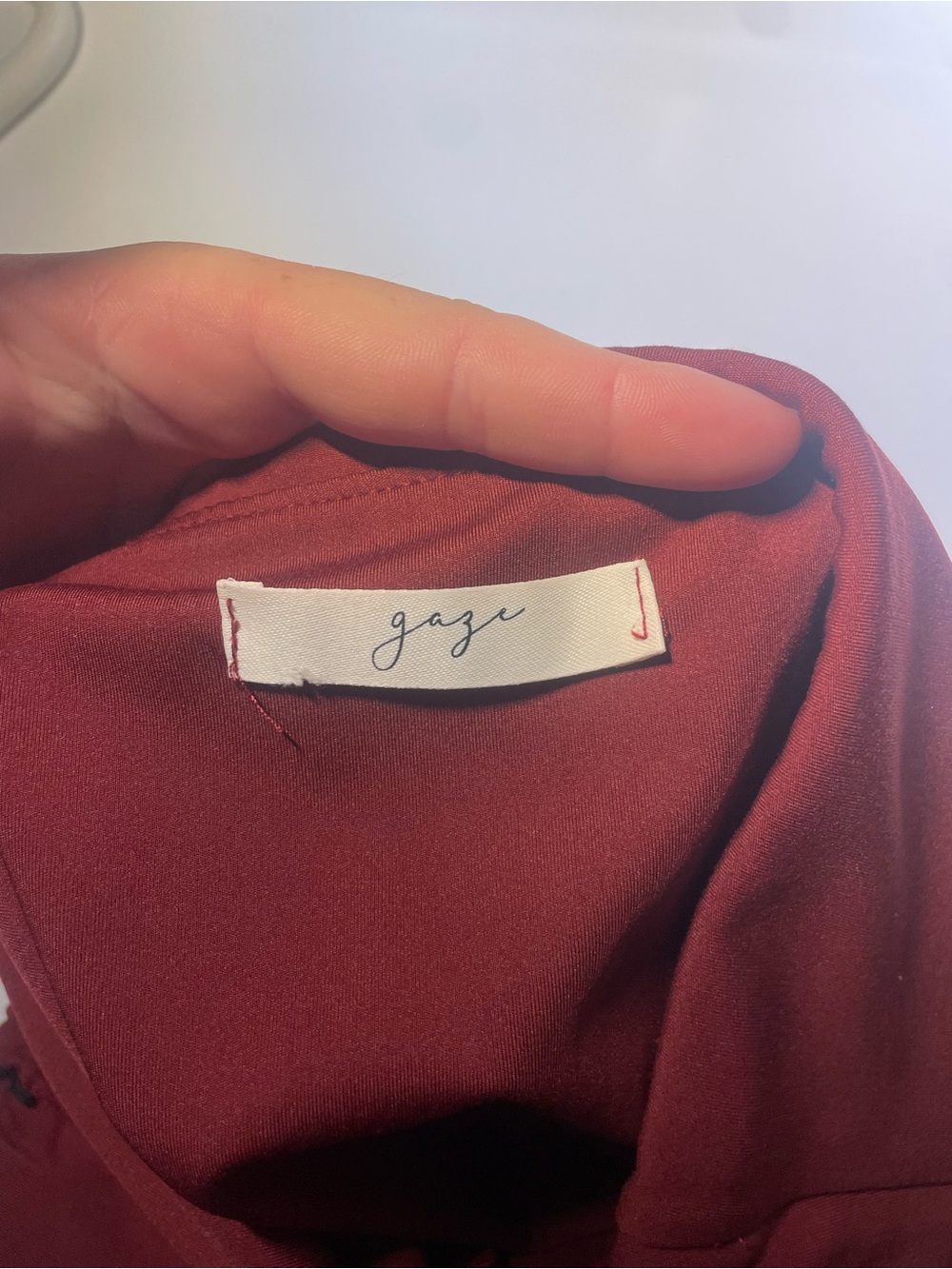 Dark red fold over tube top brand new